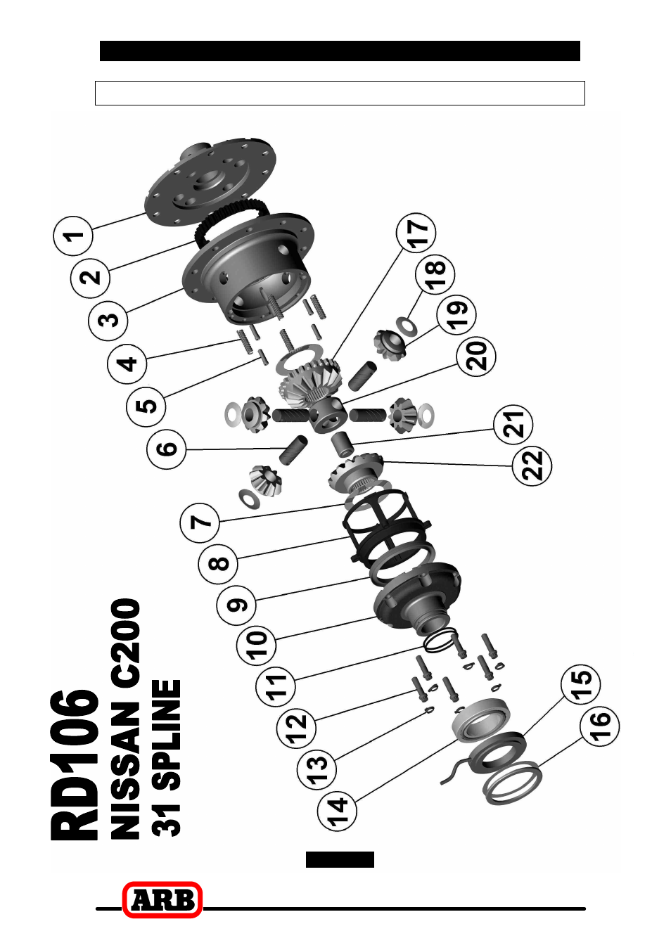 8 parts list, Exploded assembly diagram | ARB RD106 User Manual | Page 47 / 48