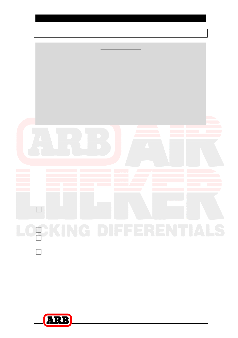 4 installing the air locker, Installing the thrust block, Important | Full floating axles, Semi-floating axles | ARB RD107 User Manual | Page 15 / 48