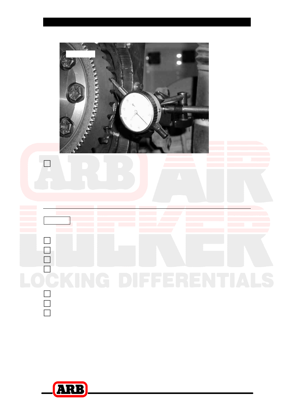 4 installing the air locker, Re-shimming the backlash | ARB RD107 User Manual | Page 27 / 48