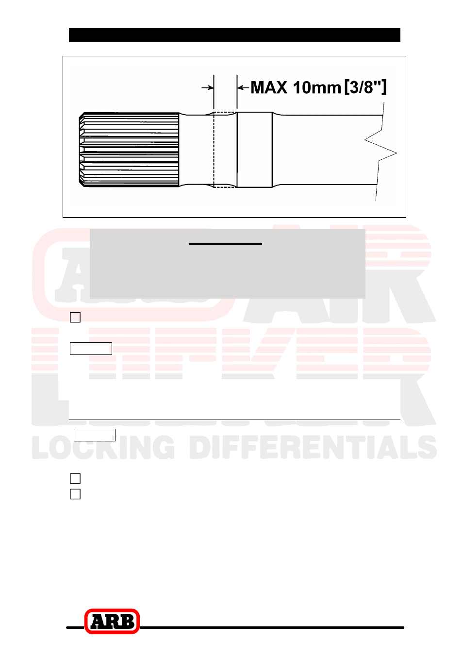 4 installing the air locker, Important, Nissan ifs r200a differential | ARB RD107 User Manual | Page 31 / 48