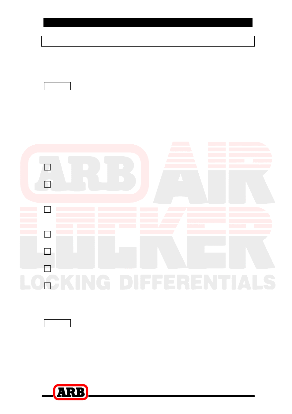 6 mounting & connecting the electrical system, Mounting the actuator switch(es) | ARB RD107 User Manual | Page 38 / 48