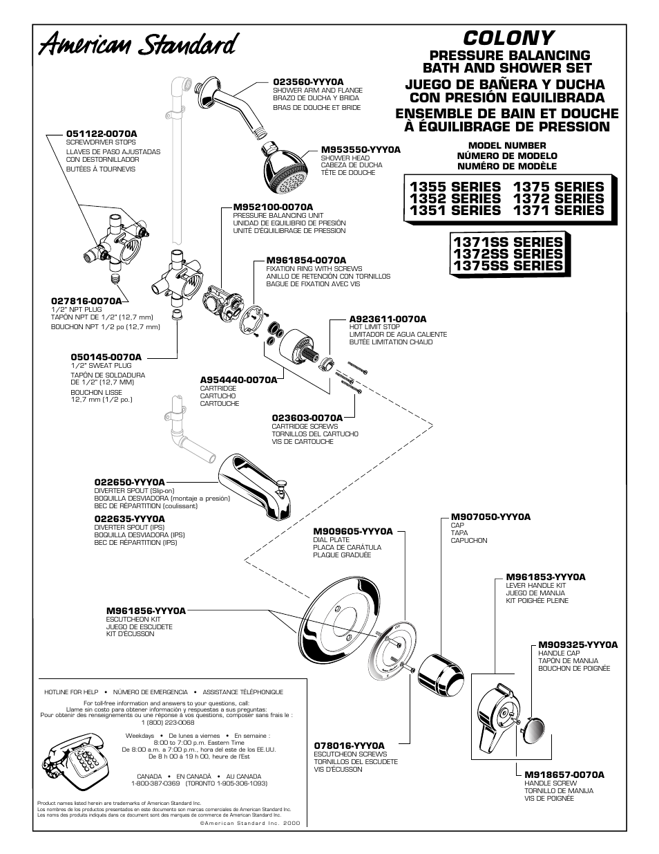Colony | American Standard Colony 1371SS SERIES User Manual | Page 4 / 4