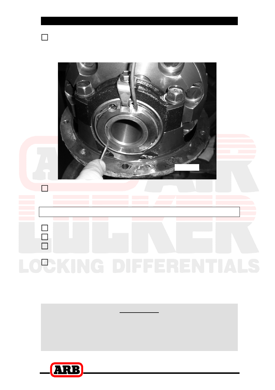 3 installing the air locker, Setting up the bulkhead fitting | ARB RD135 User Manual | Page 18 / 38