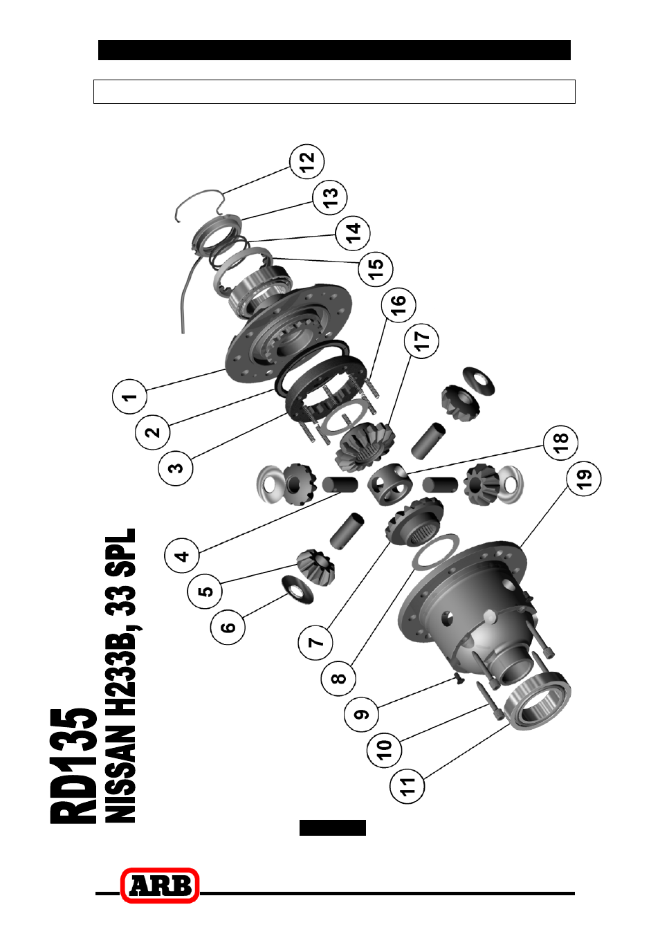 7 parts list, Exploded assembly diagram | ARB RD135 User Manual | Page 37 / 38