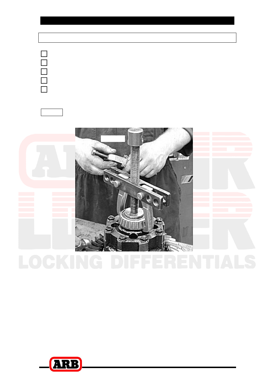 2 removing the existing differential, Removing the differential carrier | ARB RD149 User Manual | Page 10 / 36