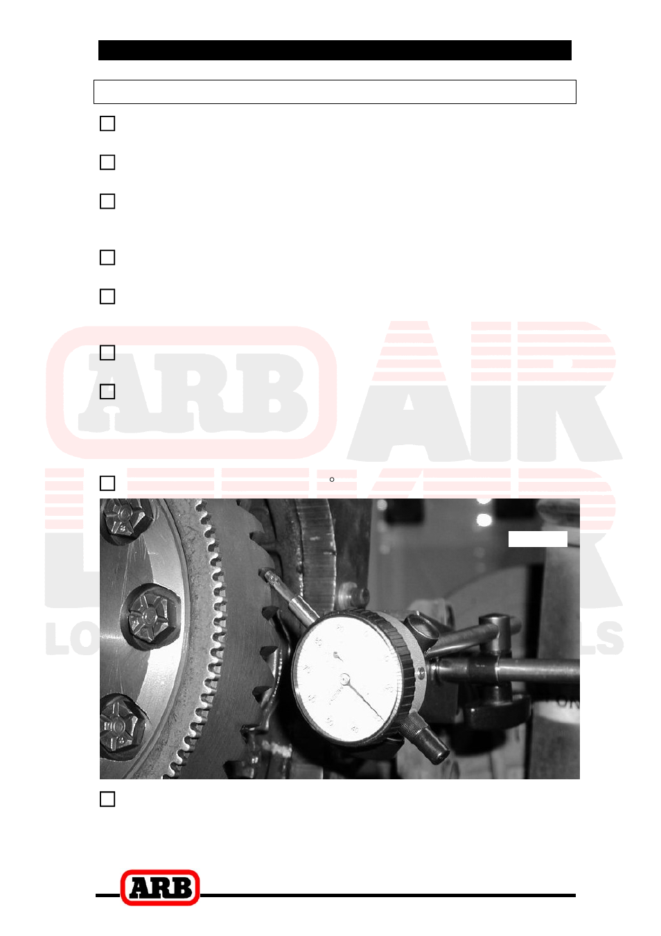 3 installing the air locker, Setting the backlash | ARB RD149 User Manual | Page 15 / 36