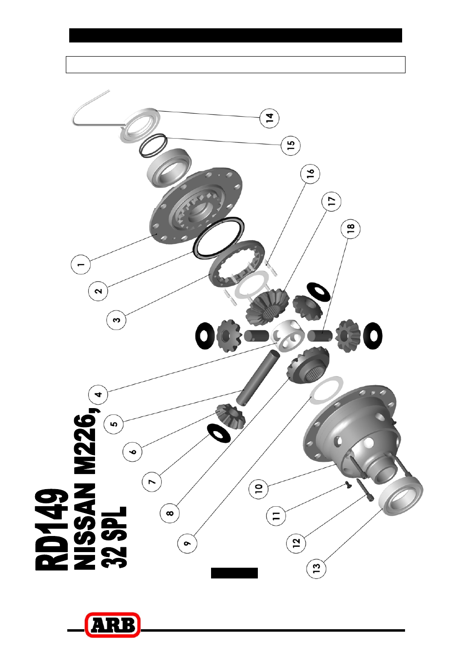 7 parts list, Exploded assembly diagram | ARB RD149 User Manual | Page 35 / 36