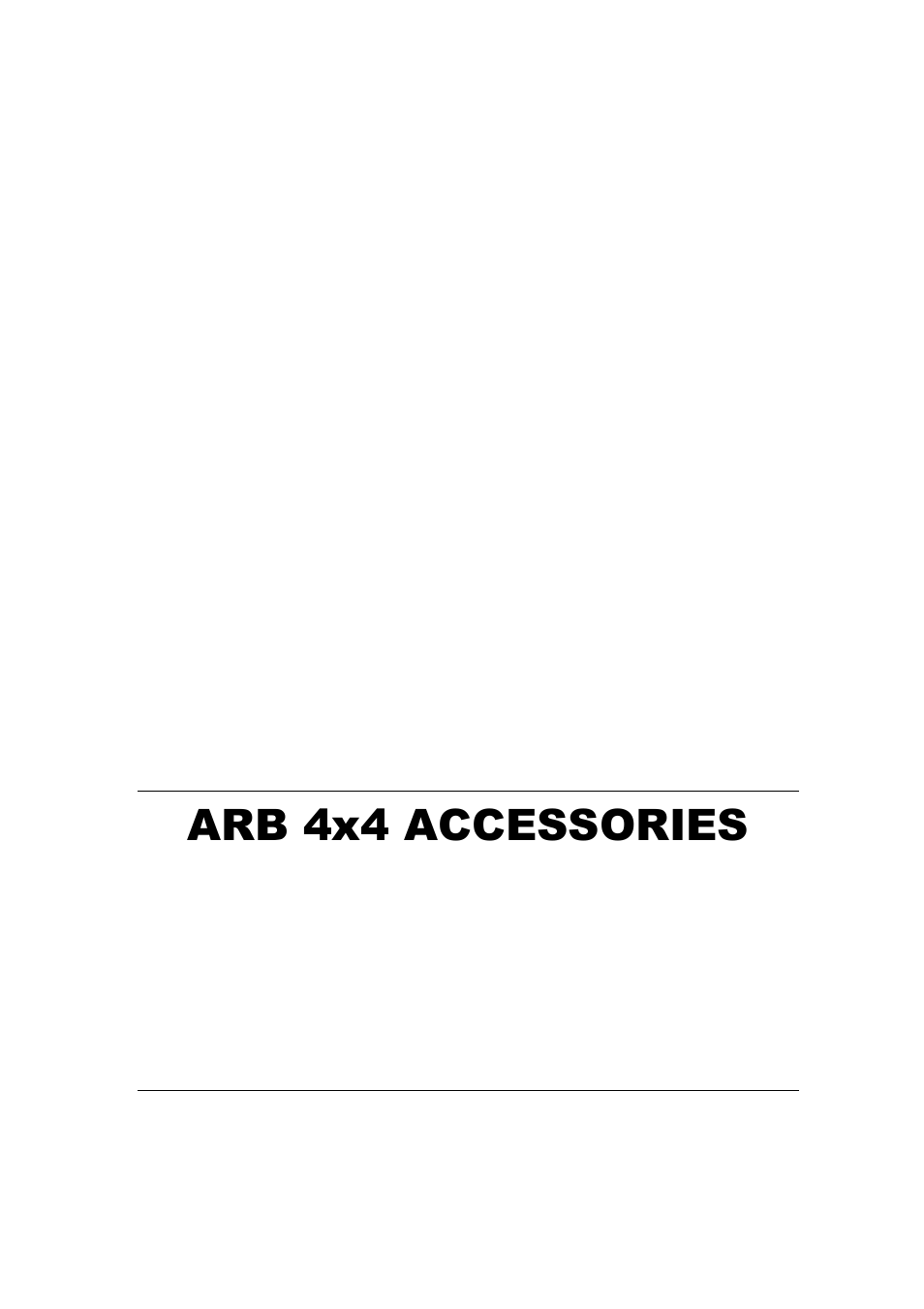 Arb 4x4 accessories, Corporate head office | ARB RD137 User Manual | Page 2 / 38