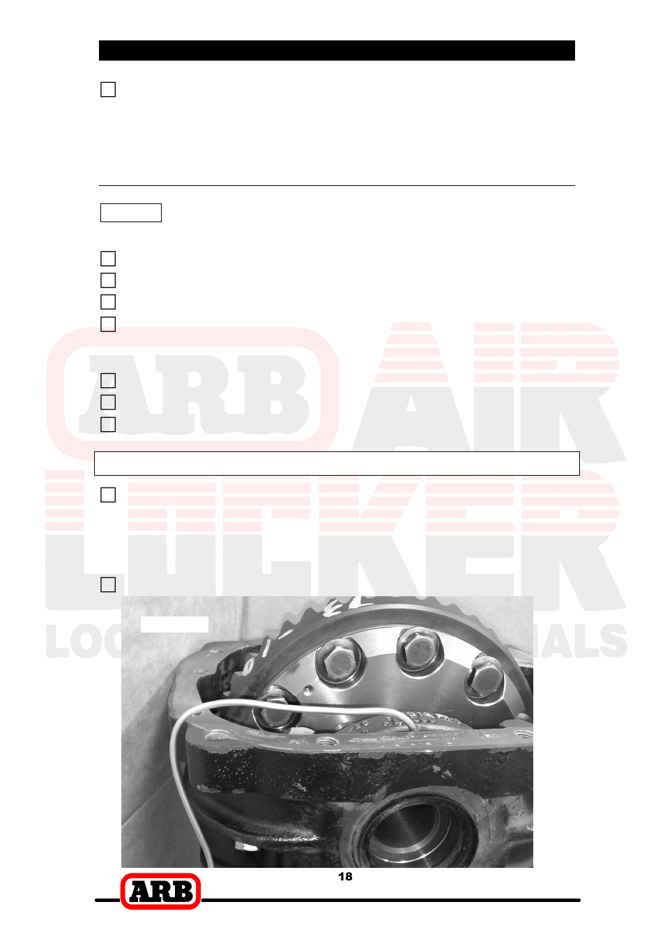 4 installing the air locker, Re-shimming the backlash, Profiling the seal housing tube | ARB RD137 User Manual | Page 20 / 38