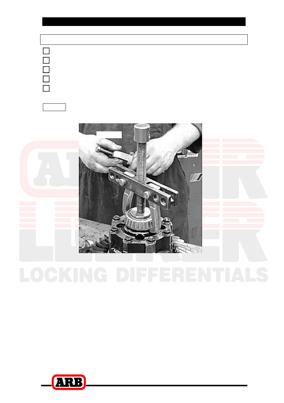 2 removing the existing differential, Removing the differential carrier | ARB RD75 User Manual | Page 10 / 36