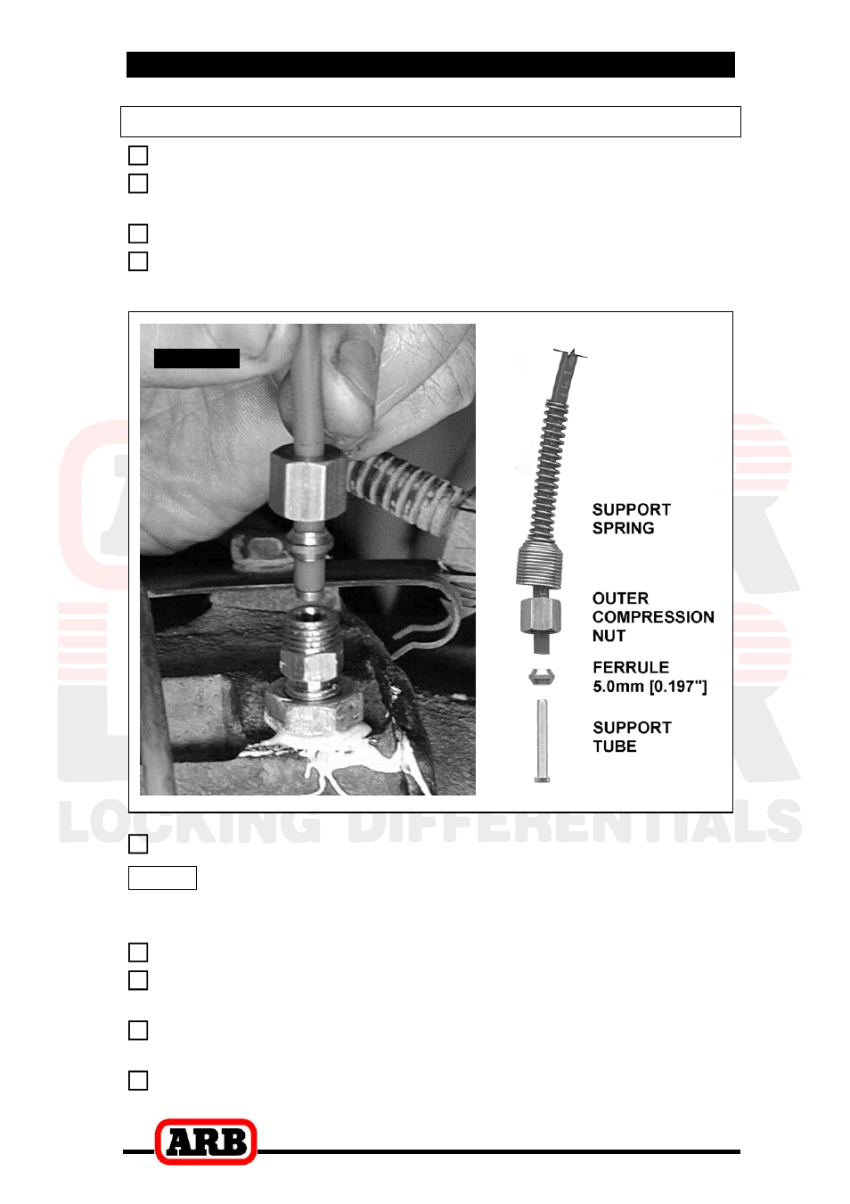 4 installing the air system, Connection to the bulkhead fitting | ARB RD75 User Manual | Page 27 / 36