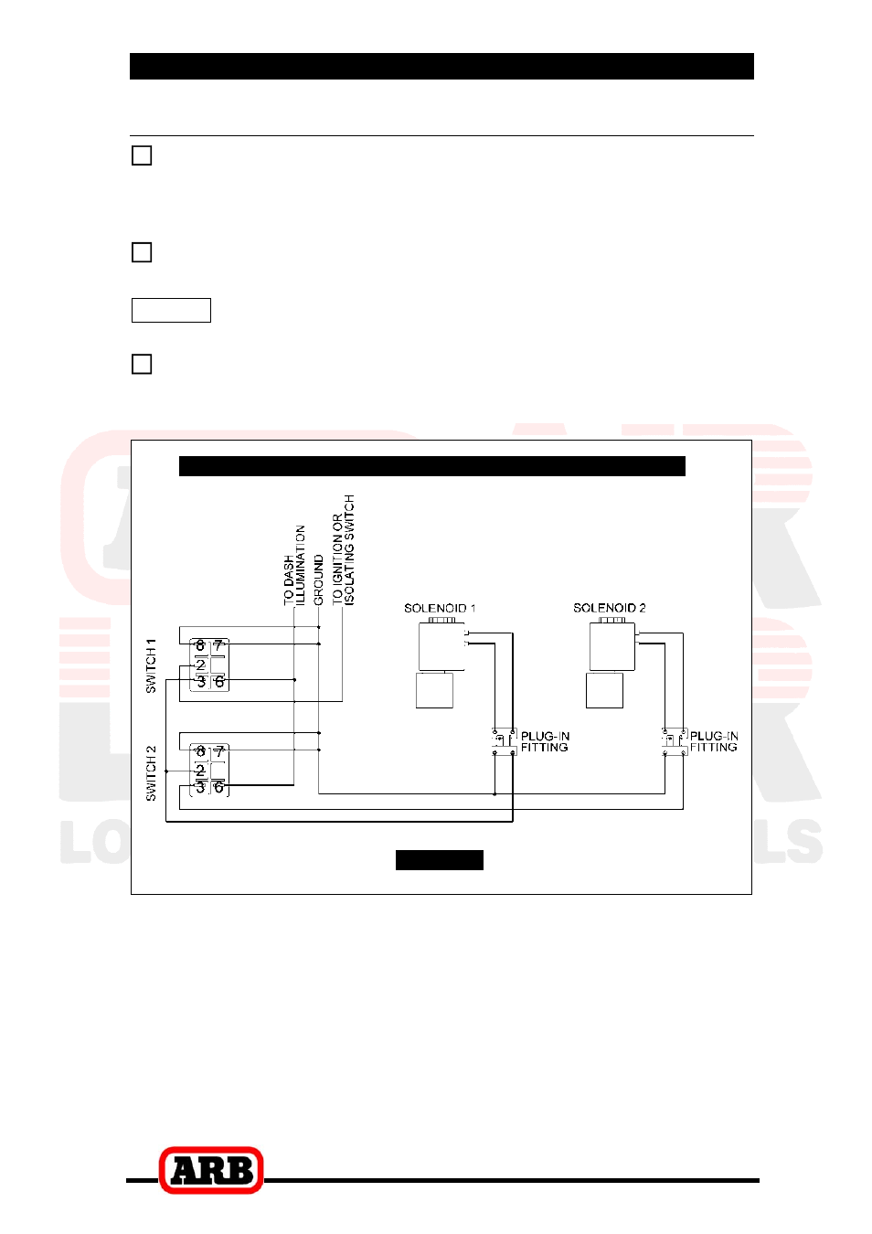 5 mounting & connecting the electrical system, Dual air locker system | ARB RD75 User Manual | Page 31 / 36