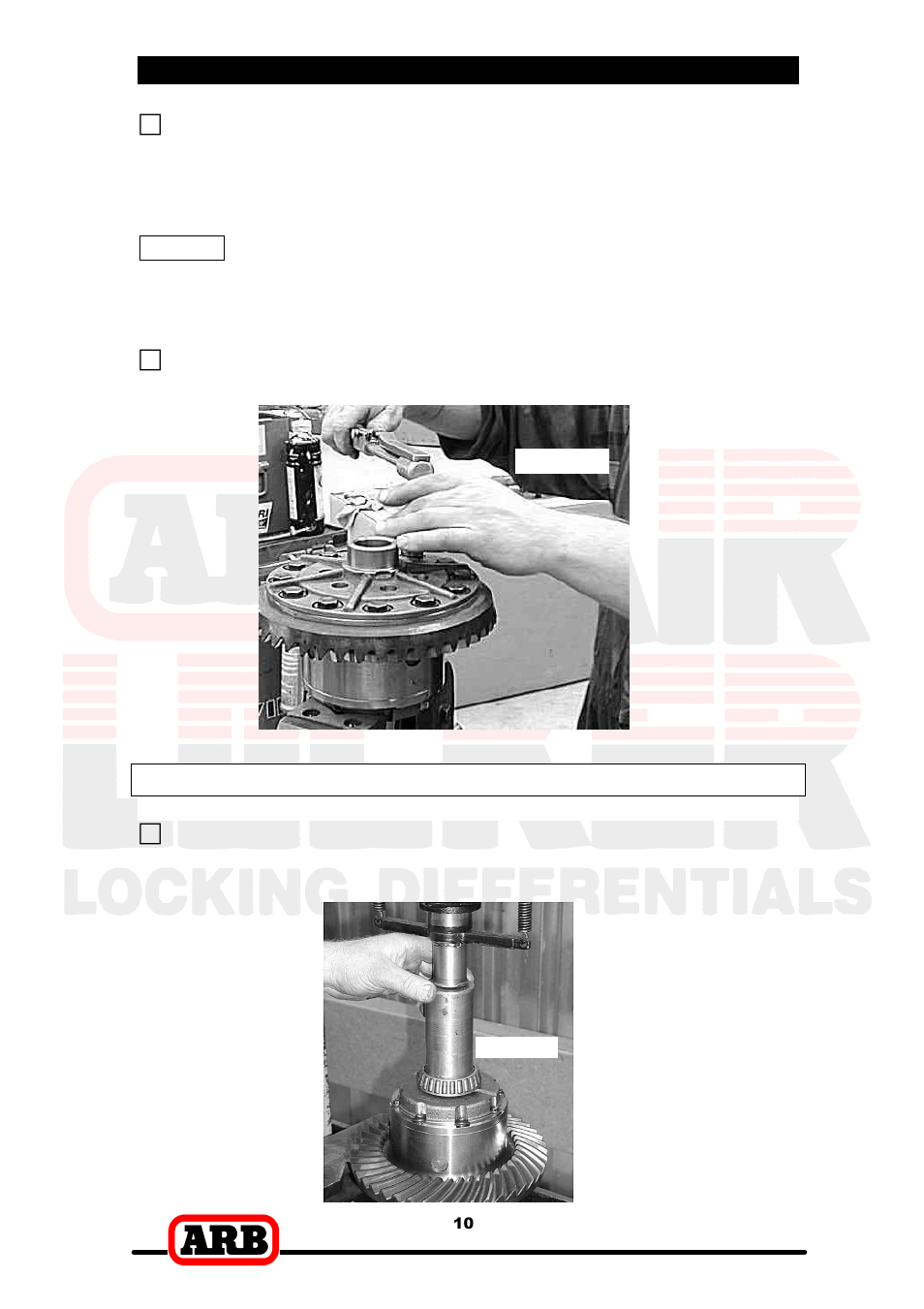 3 installing the air locker, Installing the carrier bearings | ARB RD87 User Manual | Page 12 / 38