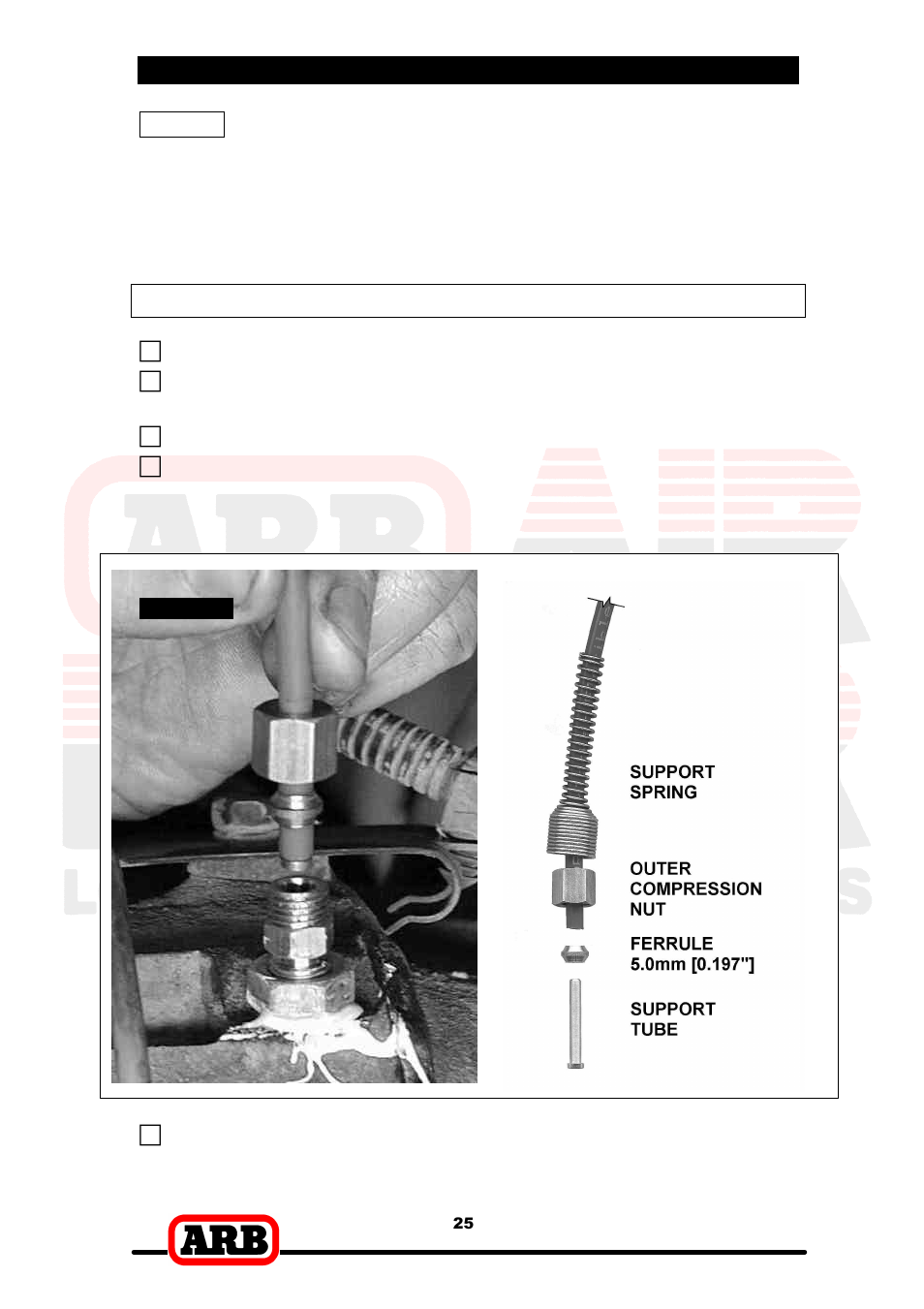 4 installing the air system, Connection to the bulkhead fitting | ARB RD87 User Manual | Page 27 / 38