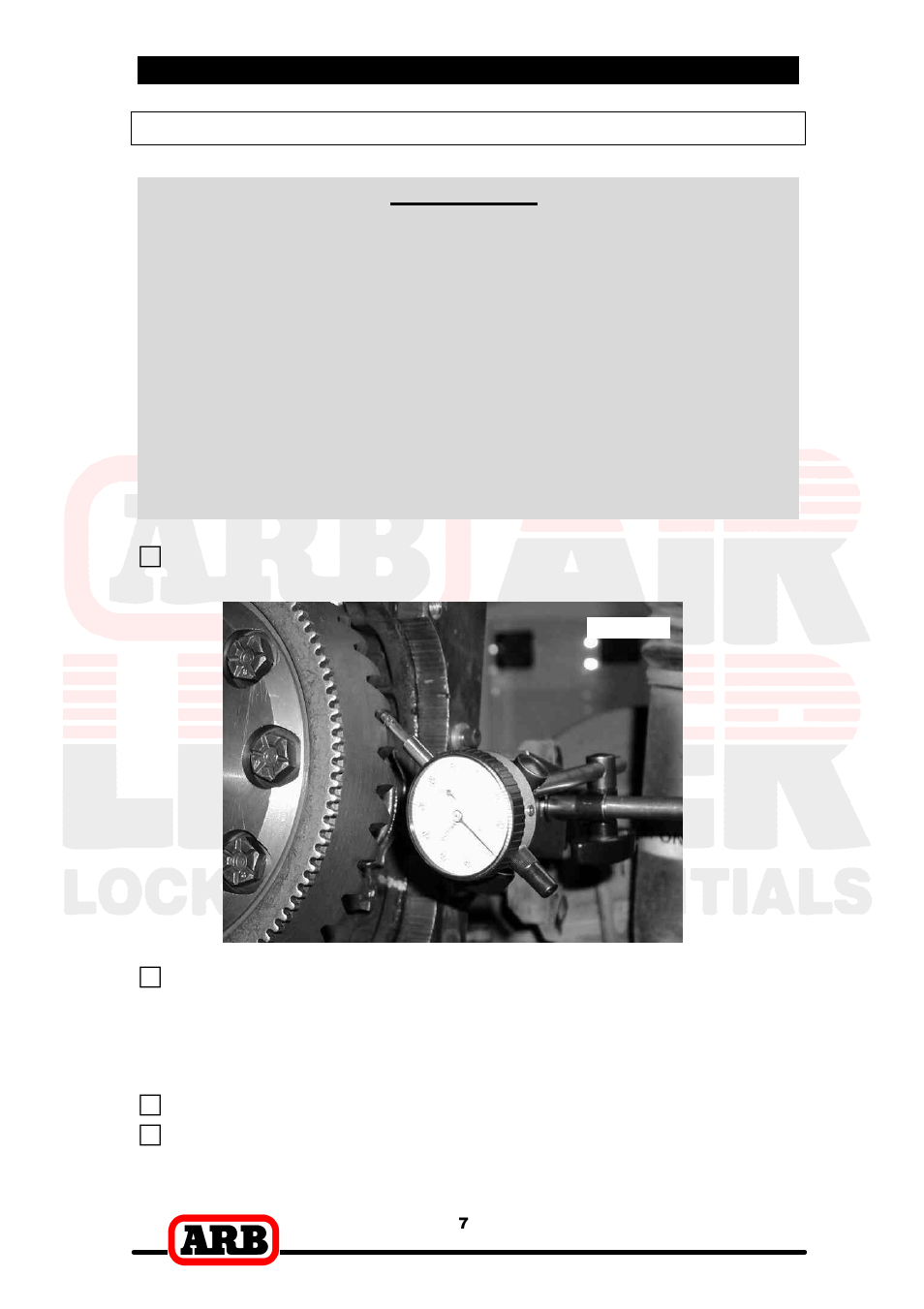 2 removing the existing differential, Checking the current backlash amount, Important | ARB RD87 User Manual | Page 9 / 38