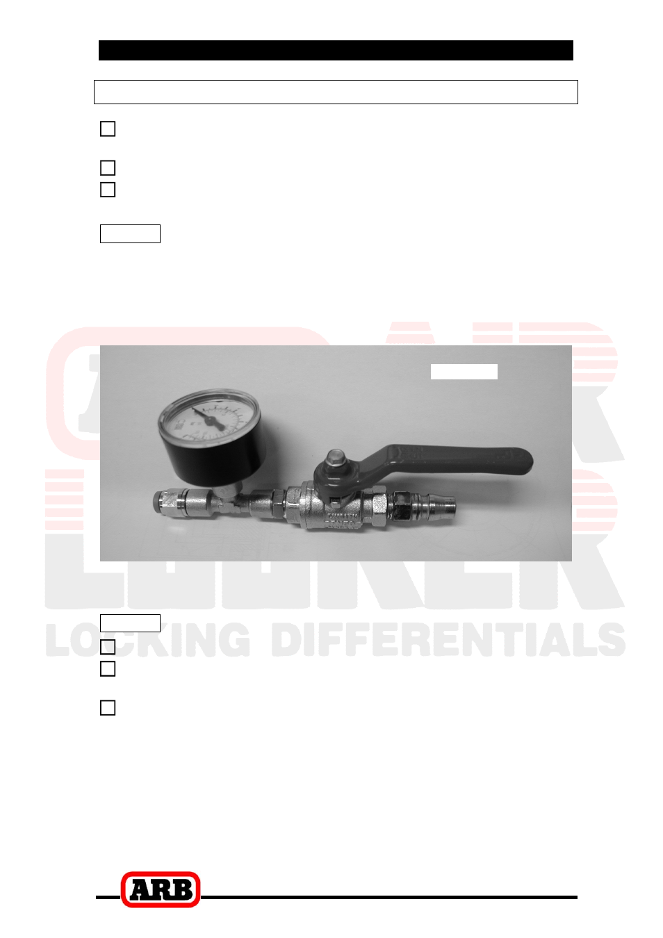 3 installing the air locker, Bench testing the air locker | ARB RD74 User Manual | Page 22 / 36
