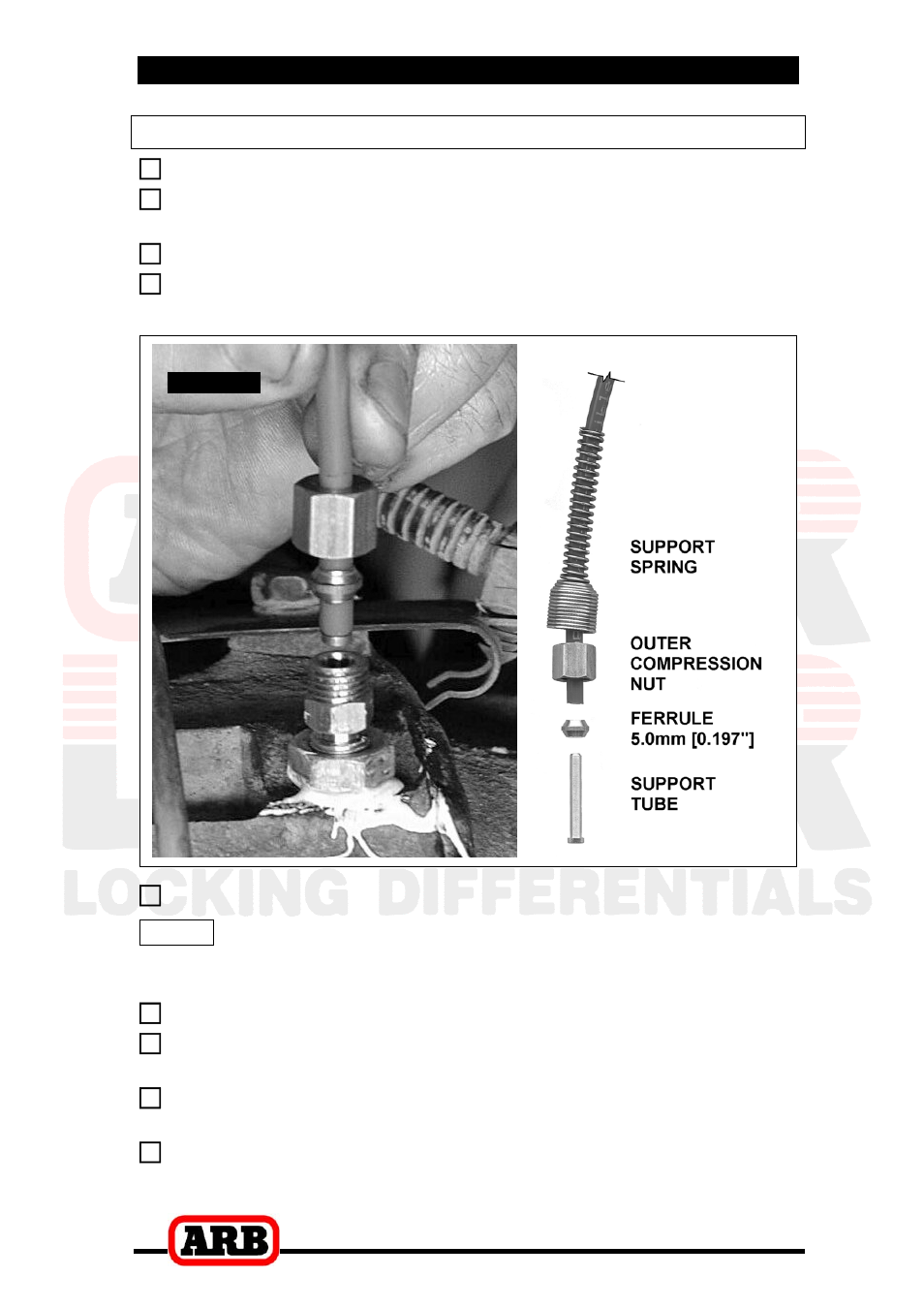 4 installing the air system, Connection to the bulkhead fitting | ARB RD74 User Manual | Page 27 / 36