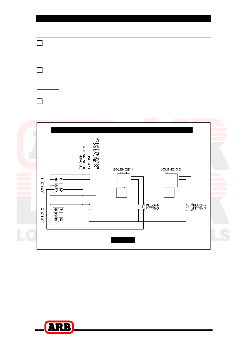 5 mounting & connecting the electrical system, Dual air locker system | ARB RD79 User Manual | Page 31 / 36