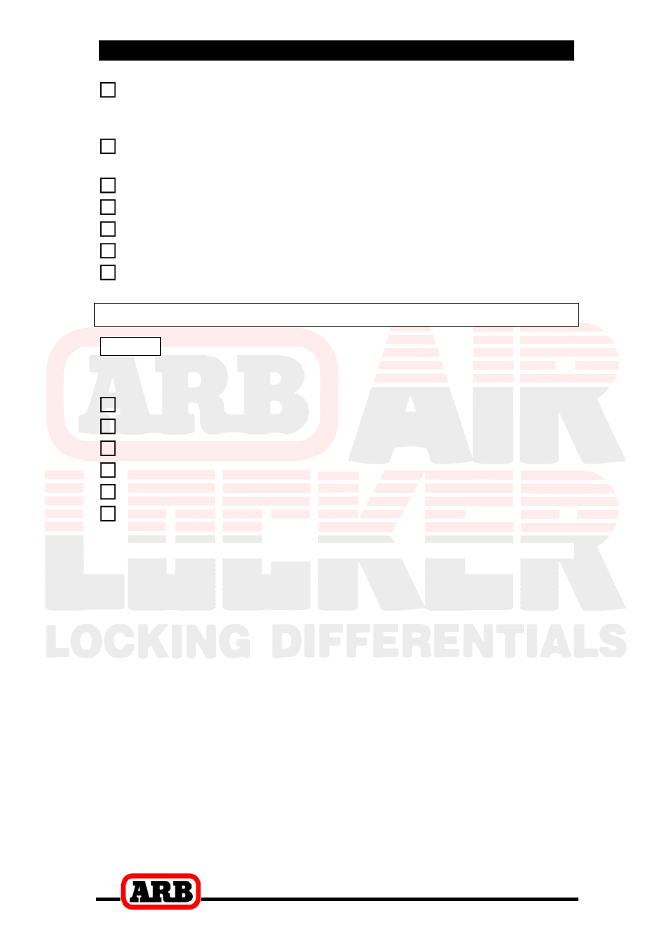6 testing & final assembly, Filling the differential | ARB RD79 User Manual | Page 33 / 36