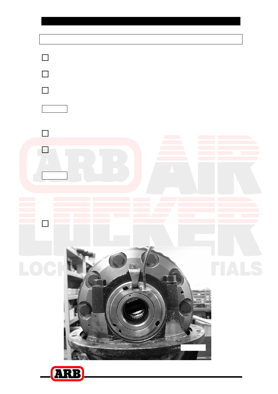 3 installing the air locker, Installing the seal housing | ARB RD142 User Manual | Page 16 / 38