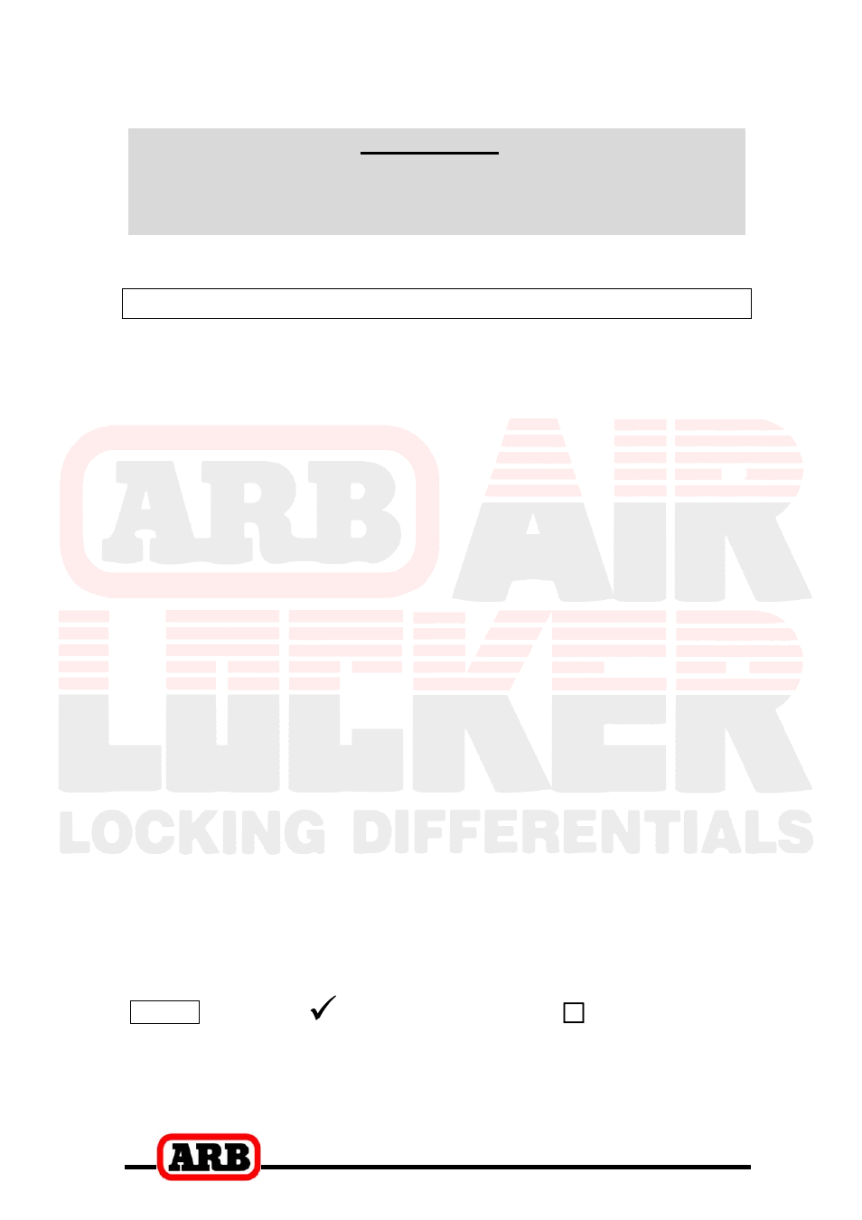 Important, Pre-installation preparation | ARB RD142 User Manual | Page 5 / 38