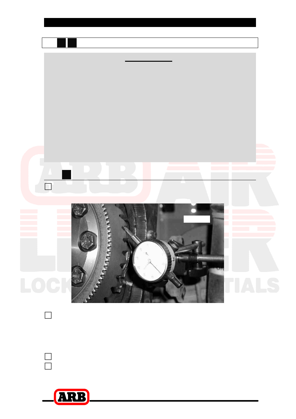 2 removing the existing differential, Checking the current backlash amount, Important | Backlash for front access housing | ARB RD90 User Manual | Page 10 / 46