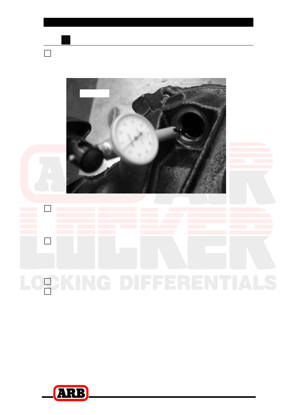 2 removing the existing differential, Backlash for clamshell housing | ARB RD90 User Manual | Page 11 / 46