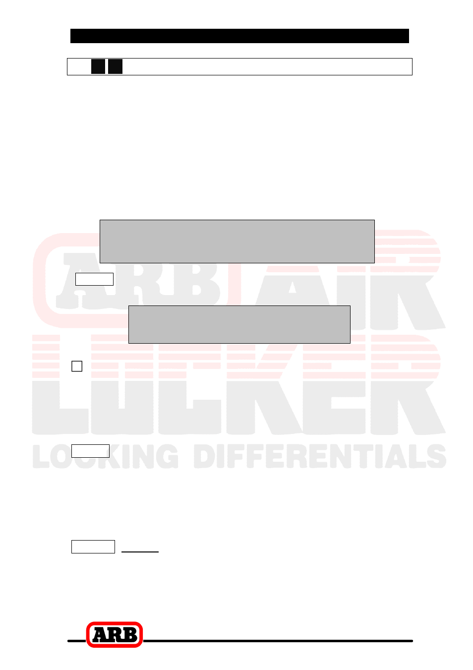 A + b – c = d, A + b – c – d, 3 installing the air locker | Calculation & selection of backlash shims, Replacement shim pack, Zero | ARB RD90 User Manual | Page 15 / 46