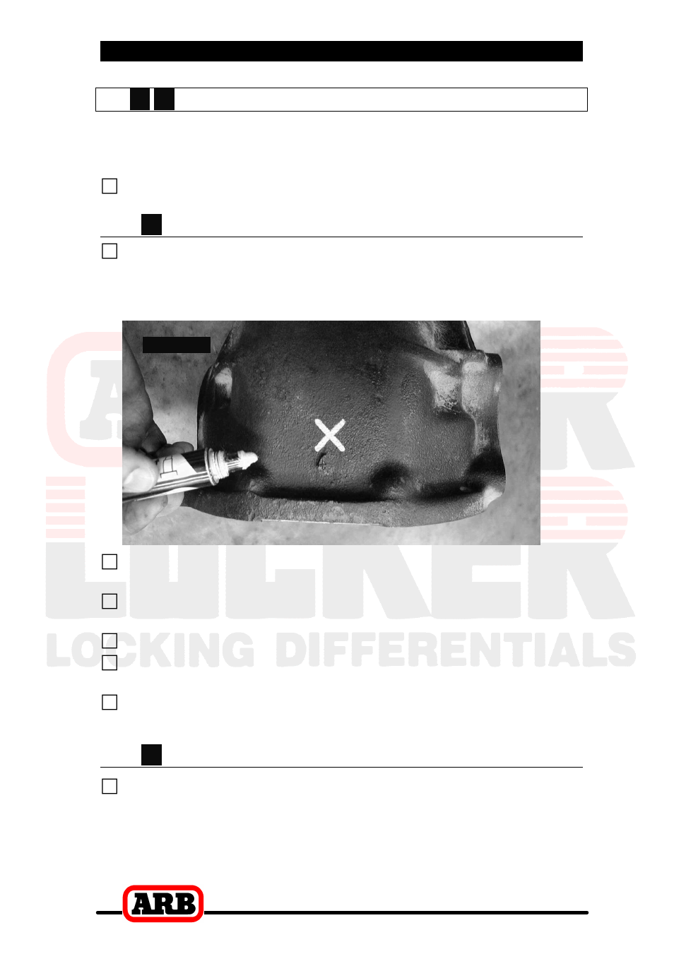 3 installing the air locker, Drilling & tapping the bulkhead port, Front access housing port location | Clamshell housing port location | ARB RD90 User Manual | Page 21 / 46