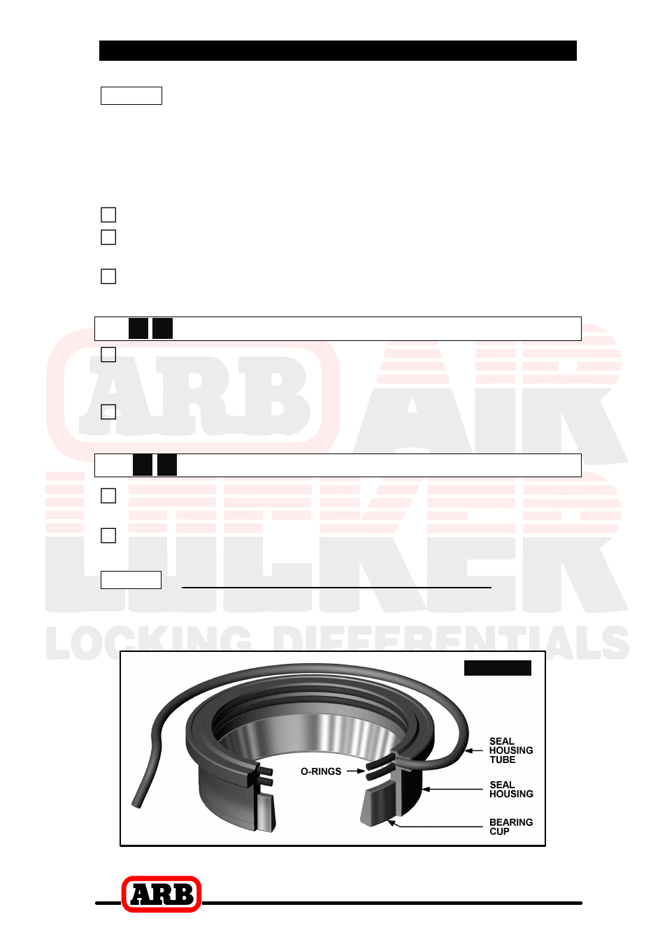 3 installing the air locker, Installing the bulkhead fitting, Installing the differential center | ARB RD90 User Manual | Page 23 / 46