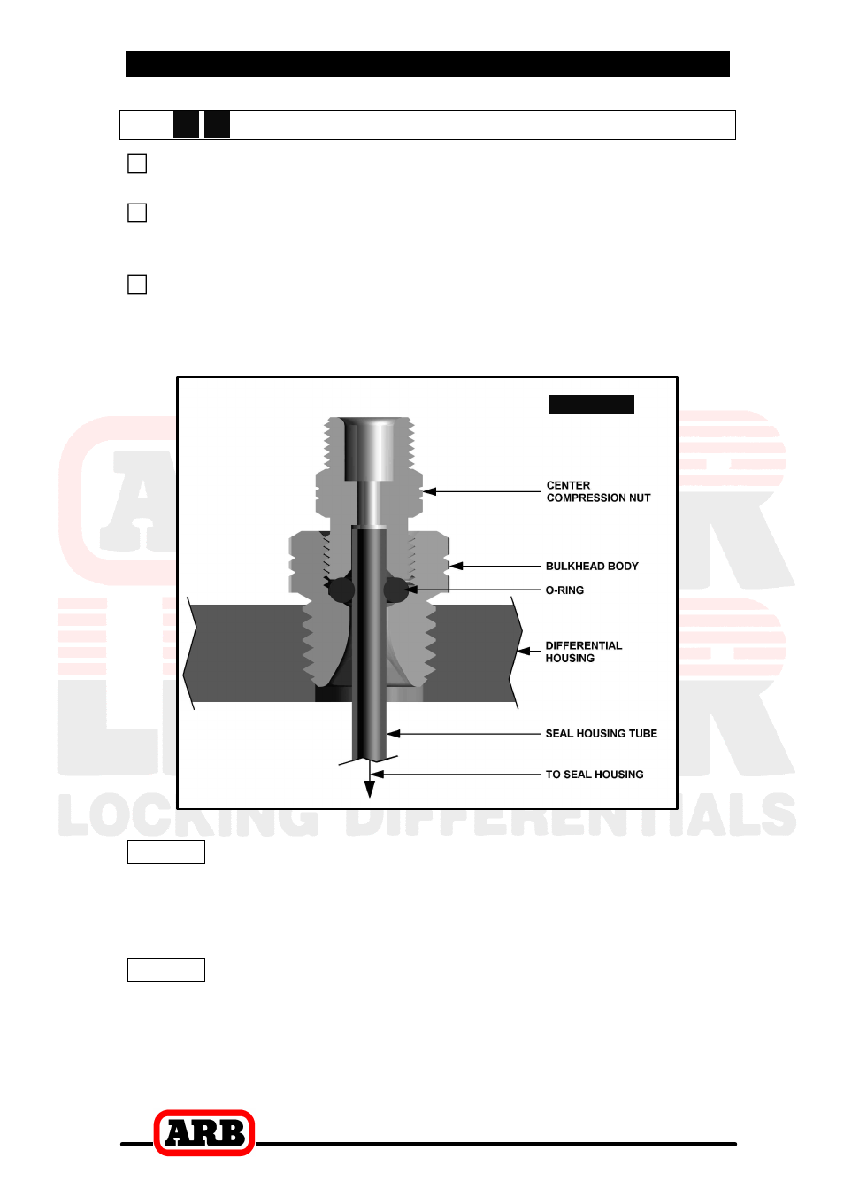 3 installing the air locker, Setting up the bulkhead fitting | ARB RD90 User Manual | Page 26 / 46