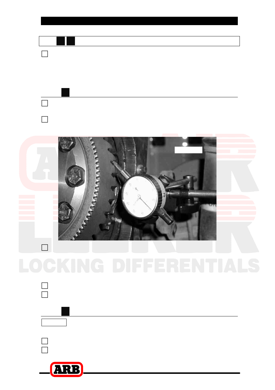 3 installing the air locker, Checking the backlash, Backlash for front access housing | Re-shimming the backlash | ARB RD90 User Manual | Page 29 / 46
