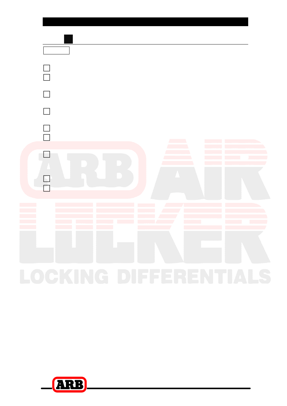 3 installing the air locker, Re-shimming the backlash | ARB RD90 User Manual | Page 31 / 46