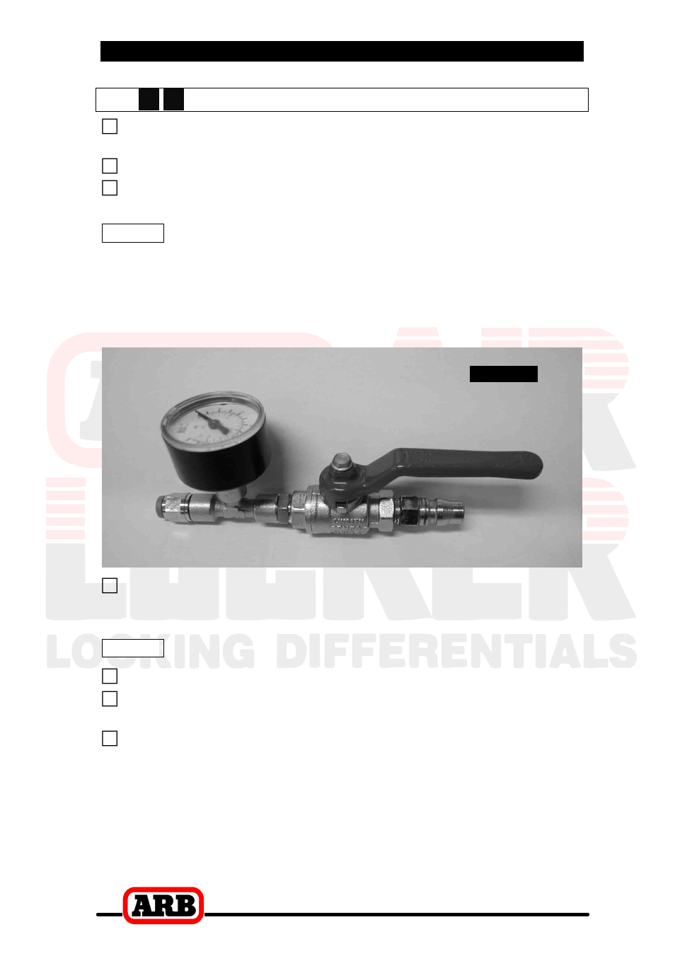 3 installing the air locker, Bench testing the air locker | ARB RD90 User Manual | Page 32 / 46