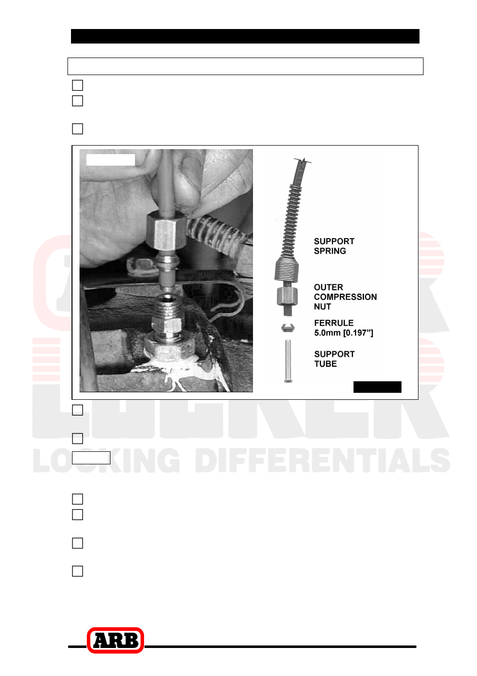 4 installing the air system, Connection to the bulkhead fitting | ARB RD90 User Manual | Page 37 / 46