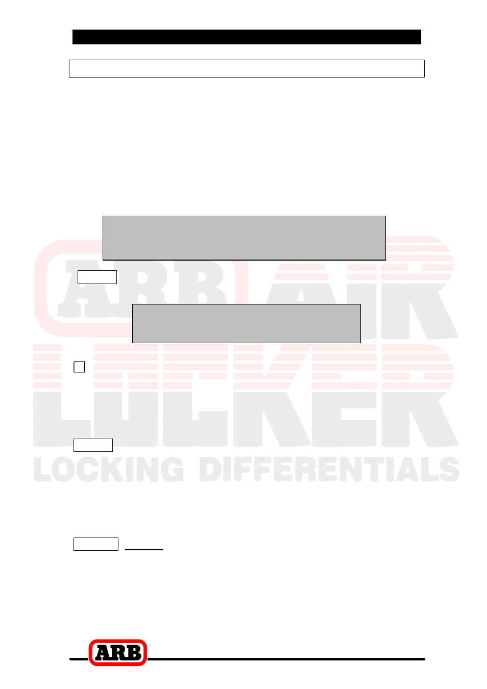 A + b – c = d, A + b – c – d, 3 installing the air locker | Calculation & selection of backlash shims, Replacement shim pack, Zero | ARB RD111 User Manual | Page 12 / 40