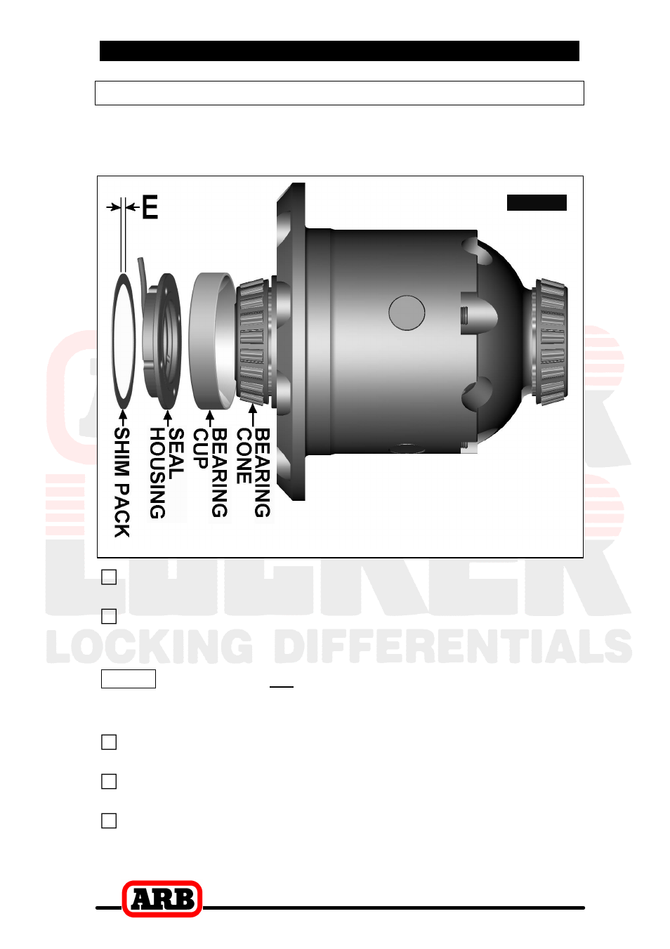 3 installing the air locker, Preload shim measurement | ARB RD111 User Manual | Page 15 / 40