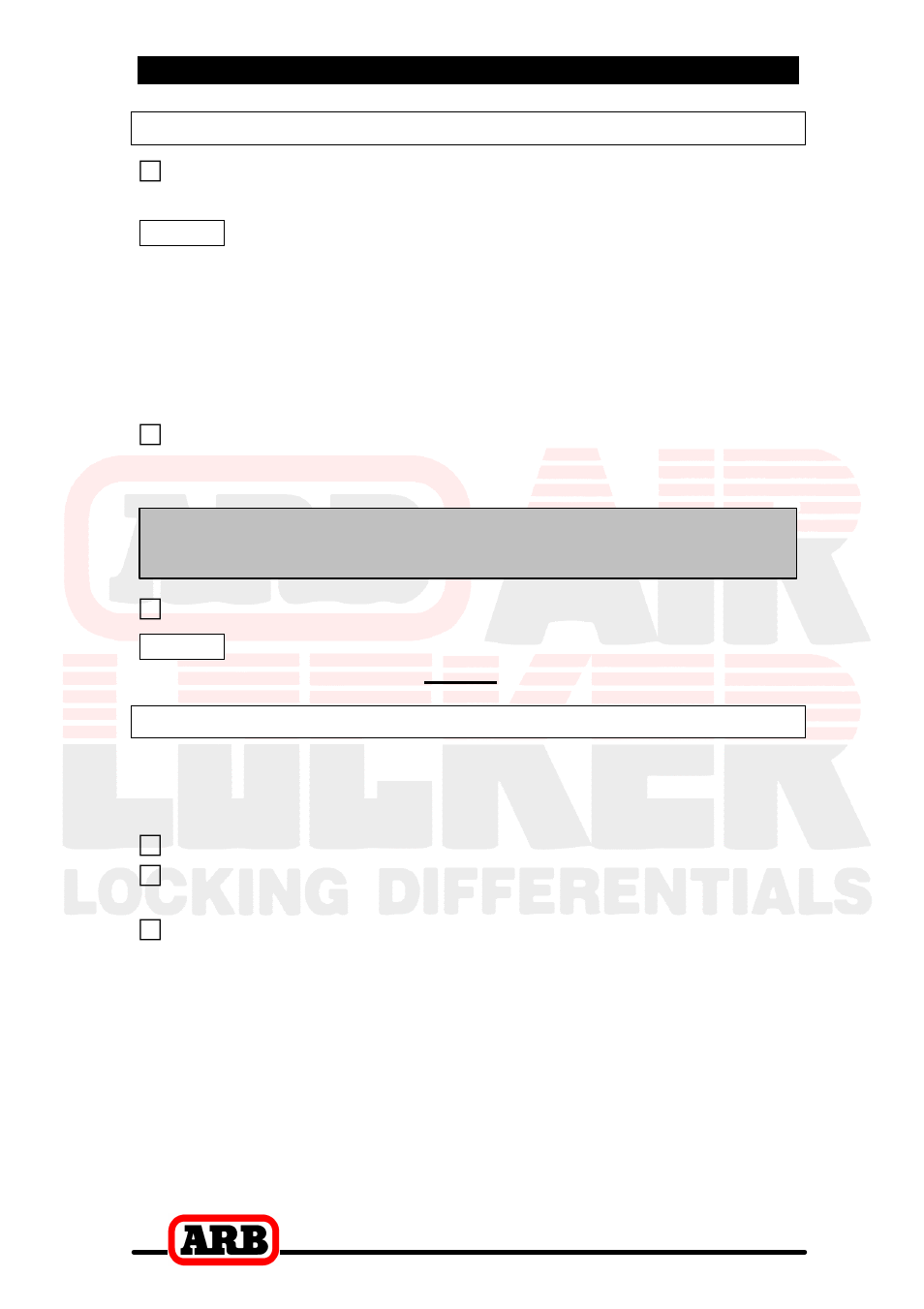 Preload + end float = shim pack, 3 installing the air locker, Calculation & selection of preload shims | Drilling & tapping the bulkhead port | ARB RD111 User Manual | Page 17 / 40