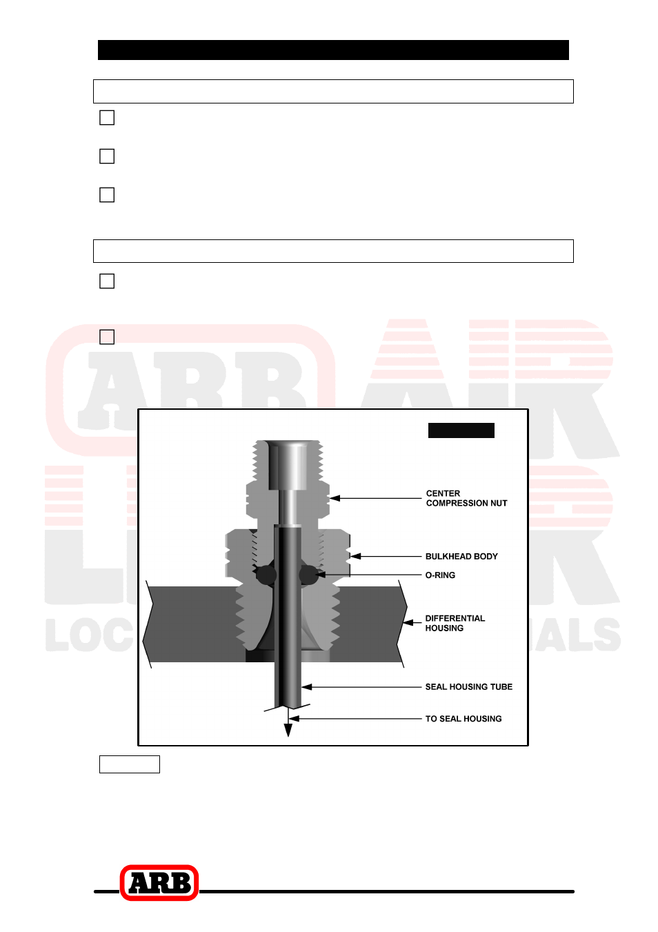 3 installing the air locker, Installing the bulkhead fitting, Setting up the bulkhead fitting | ARB RD111 User Manual | Page 21 / 40