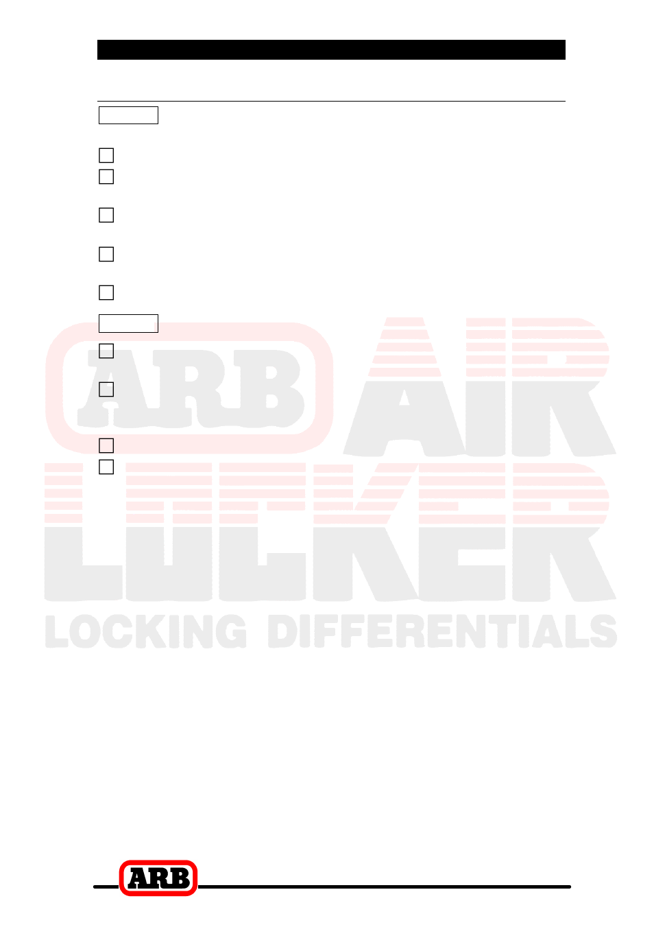 3 installing the air locker, Re-shimming the backlash | ARB RD111 User Manual | Page 24 / 40