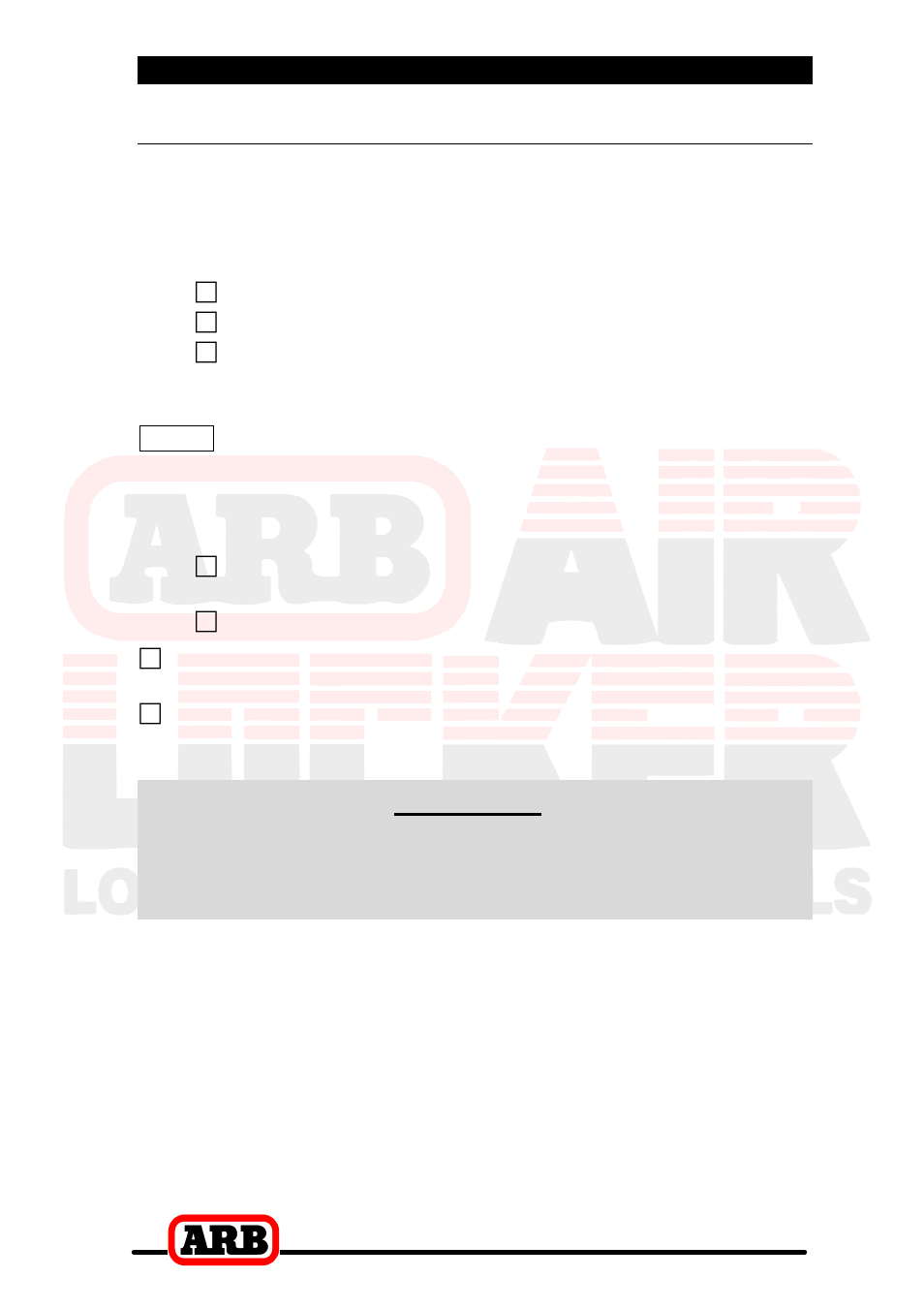 4 installing the air system, Connection to an alternate air source, Important | ARB RD111 User Manual | Page 28 / 40