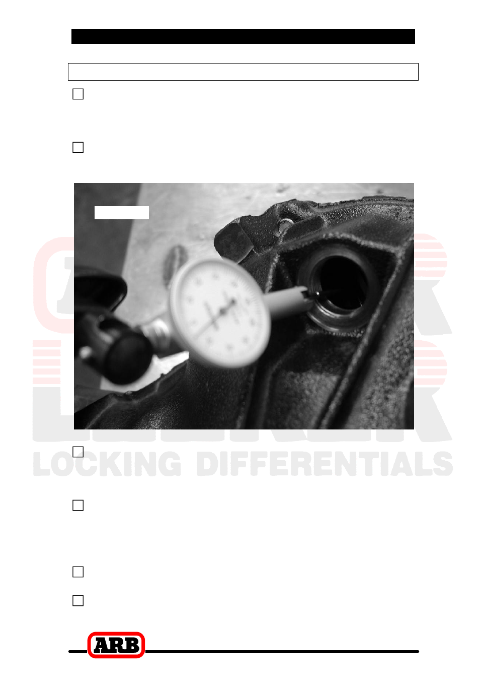 3 installing the air locker, Checking the backlash | ARB RD121 User Manual | Page 23 / 40