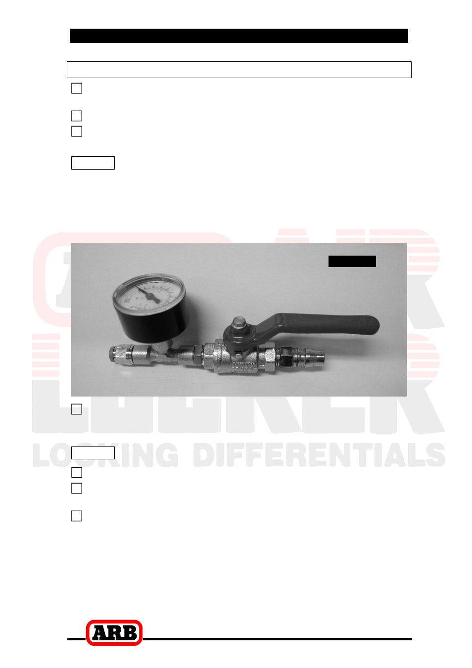 3 installing the air locker, Bench testing the air locker | ARB RD121 User Manual | Page 25 / 40
