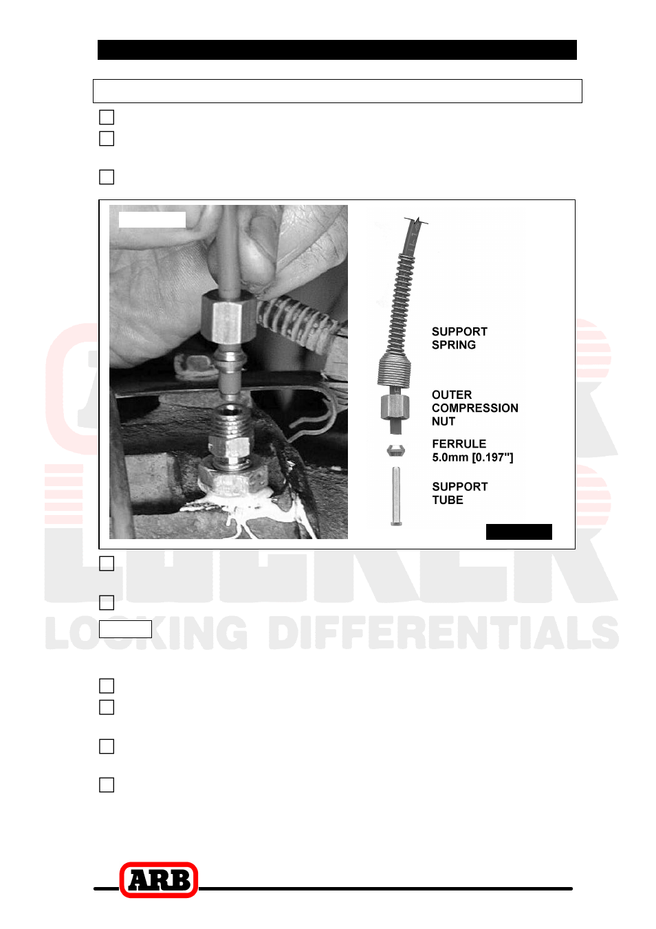 4 installing the air system, Connection to the bulkhead fitting | ARB RD121 User Manual | Page 30 / 40