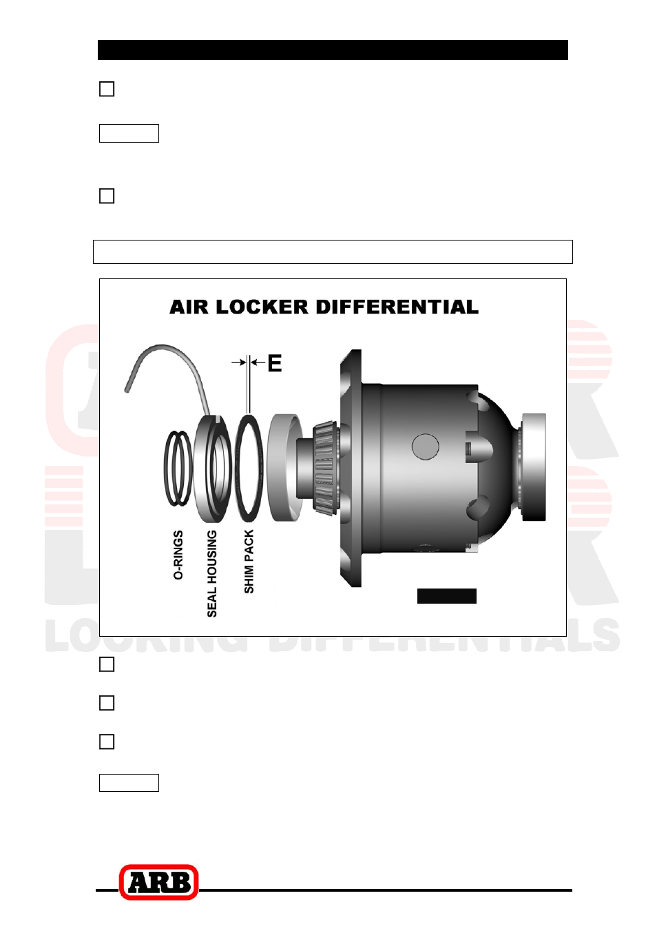 4 installing the air locker, Assembling the seal housing | ARB RD131 User Manual | Page 14 / 38
