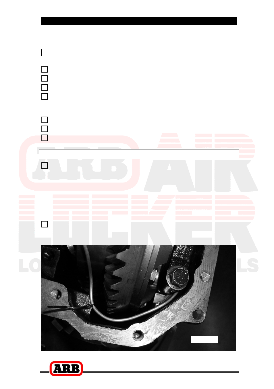 4 installing the air locker, Re-shimming the backlash, Profiling the seal housing tube | ARB RD131 User Manual | Page 19 / 38