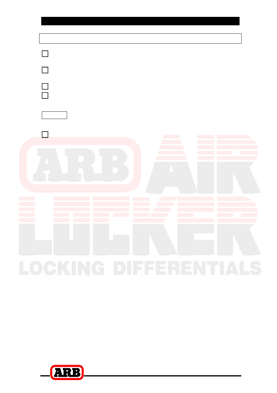 4 installing the air locker, Reinstalling the differential and axles | ARB RD131 User Manual | Page 24 / 38