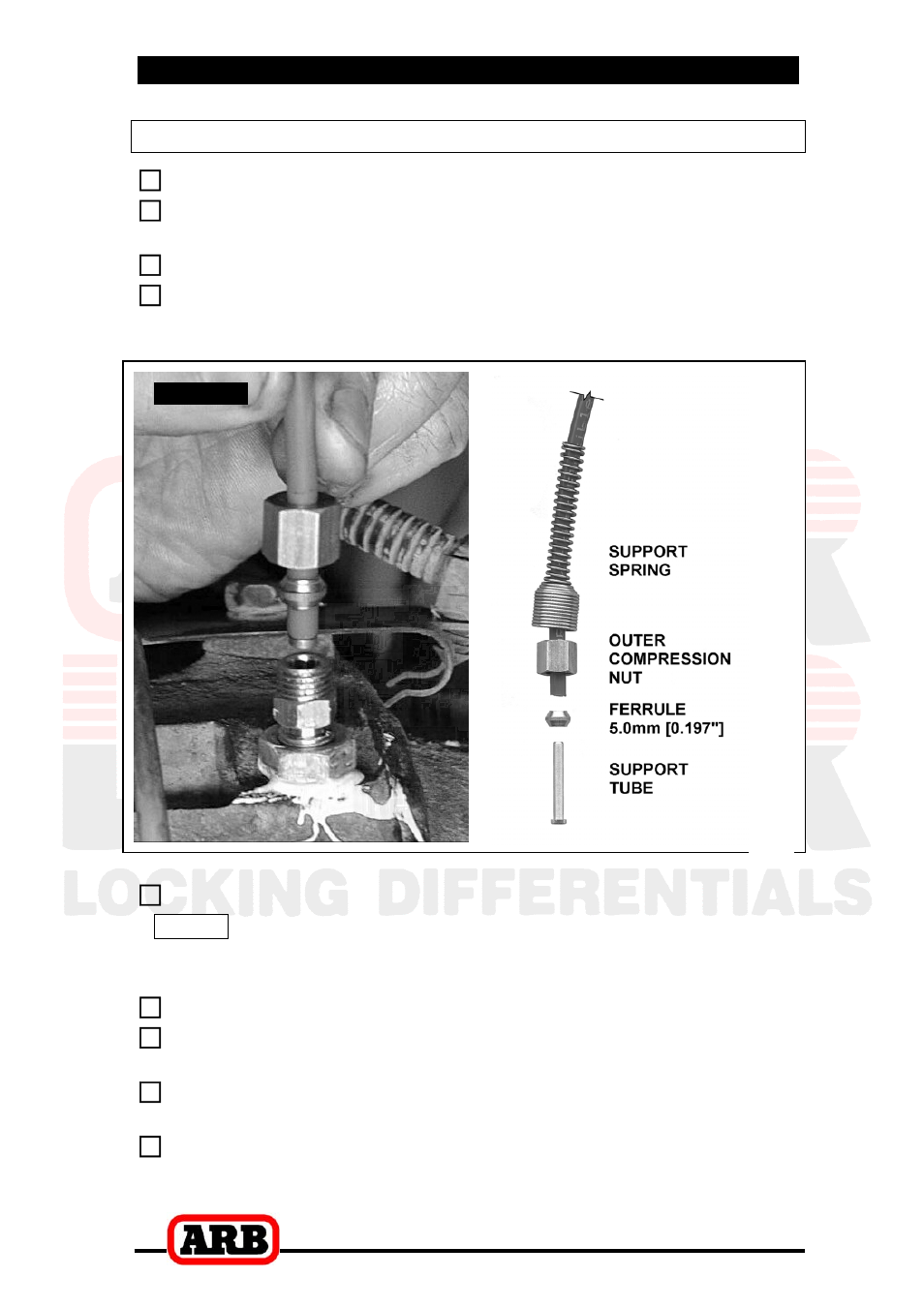 5 installing the air system, Connection to the bulkhead fitting | ARB RD131 User Manual | Page 28 / 38