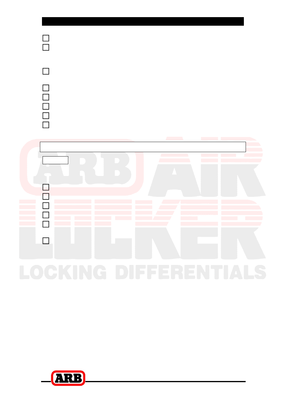 7 testing & final assembly, Filling the differential | ARB RD131 User Manual | Page 35 / 38