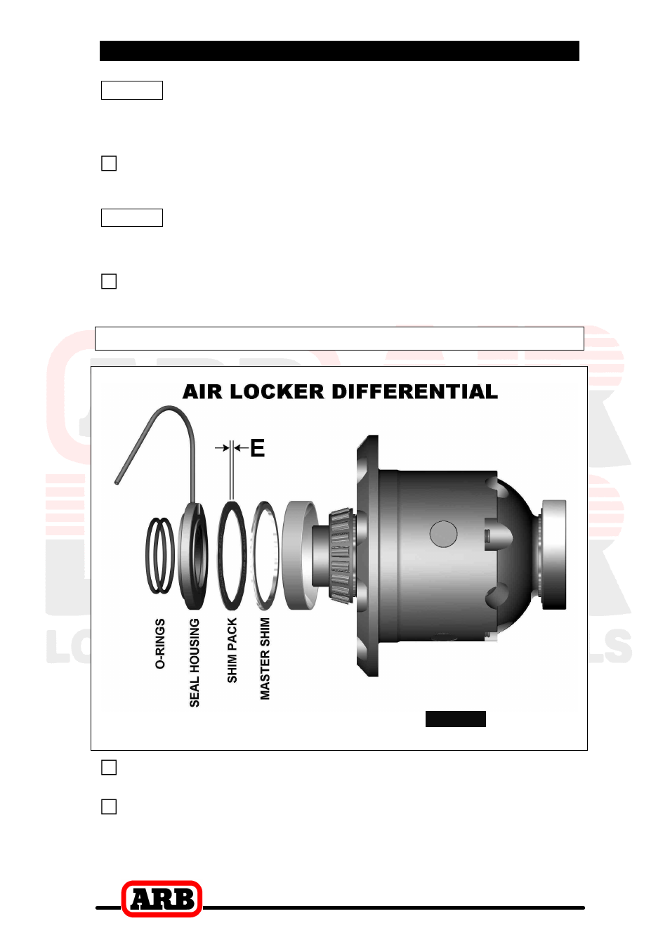 4 installing the air locker, Assembling the seal housing | ARB RD129 User Manual | Page 15 / 38